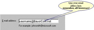 type your email address. It should look something like: username@teleport.com