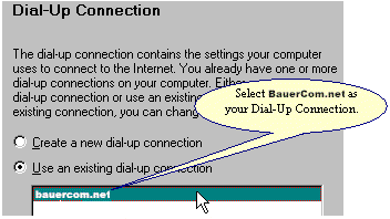 if Teleport is there, select 'use an existing dial-up connection' and select Teleport.